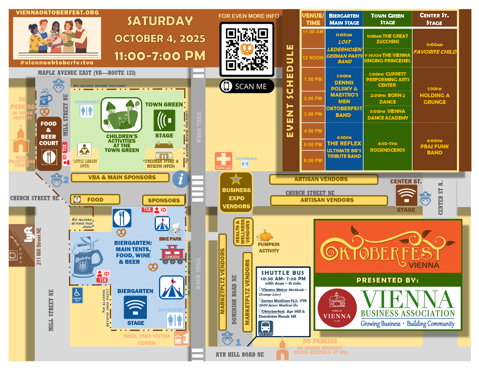 Vienna Oktoberfest Festival Map — Front